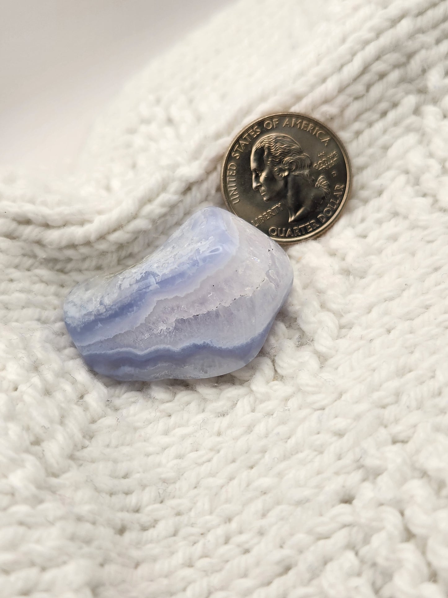 Tumble Polished Blue Lace Agate